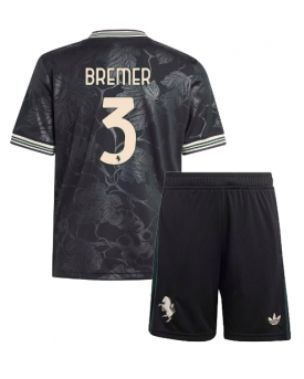 Juventus Gleison Bremer #3 Maglia Gara Terza Repliche 2025-26 Bambino Maniche Corte